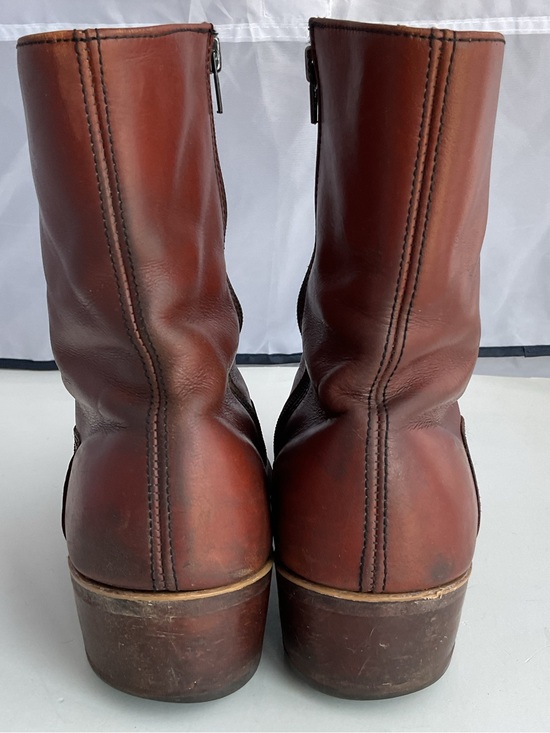 Handmade Brown Leather Side Zipper Ankle Boots #232/3065 Men’s Size 10.5 D main image 4